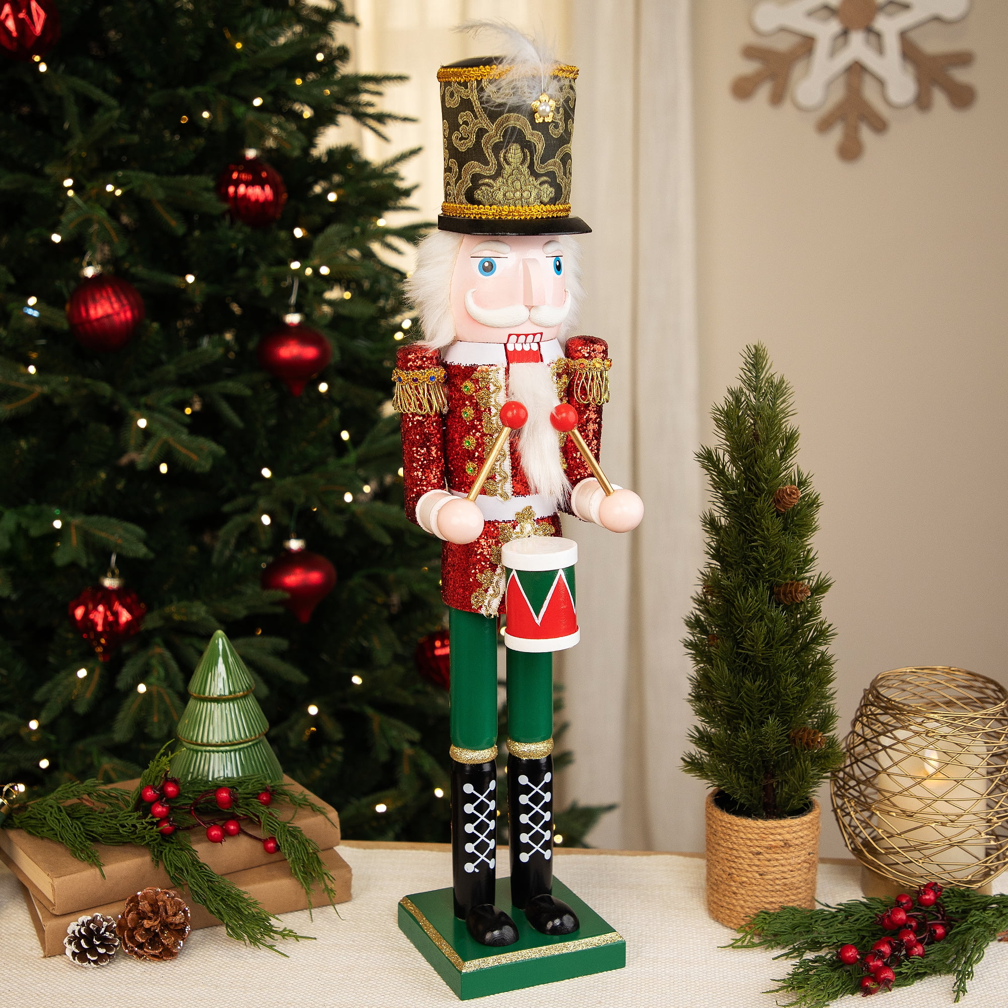 Northlight Glitter Christmas Nutcracker Drummer - 24"
