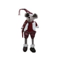 thumbnail image 1 of Northlight 24" Red and White Plaid Sitting Mouse Boy with Dangling Legs Christmas Figure, 1 of 2