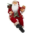 thumbnail image 1 of Northlight 24" Sitting Santa Claus with Gift Bag and Presents Christmas Figure, 1 of 5