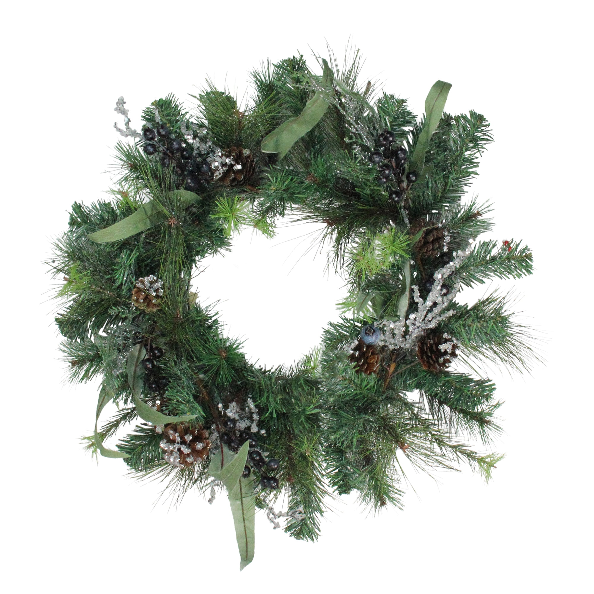 24-Inch Unlit Mixed Pine and Pine Cone Christmas Wreath