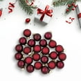 thumbnail image 1 of Northlight Multi Finish Glass Christmas Ball Ornaments - 1" (25mm) - Burgundy Red - 24ct, 1 of 9