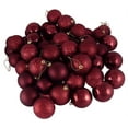 thumbnail image 1 of 24ct Burgundy Shatterproof 4-Finish Christmas Ball Ornaments 2.5" (60mm), 1 of 1