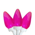 thumbnail image 1 of 25 Count Pink LED C7 Christmas Lights, 16 ft White Wire, 1 of 3