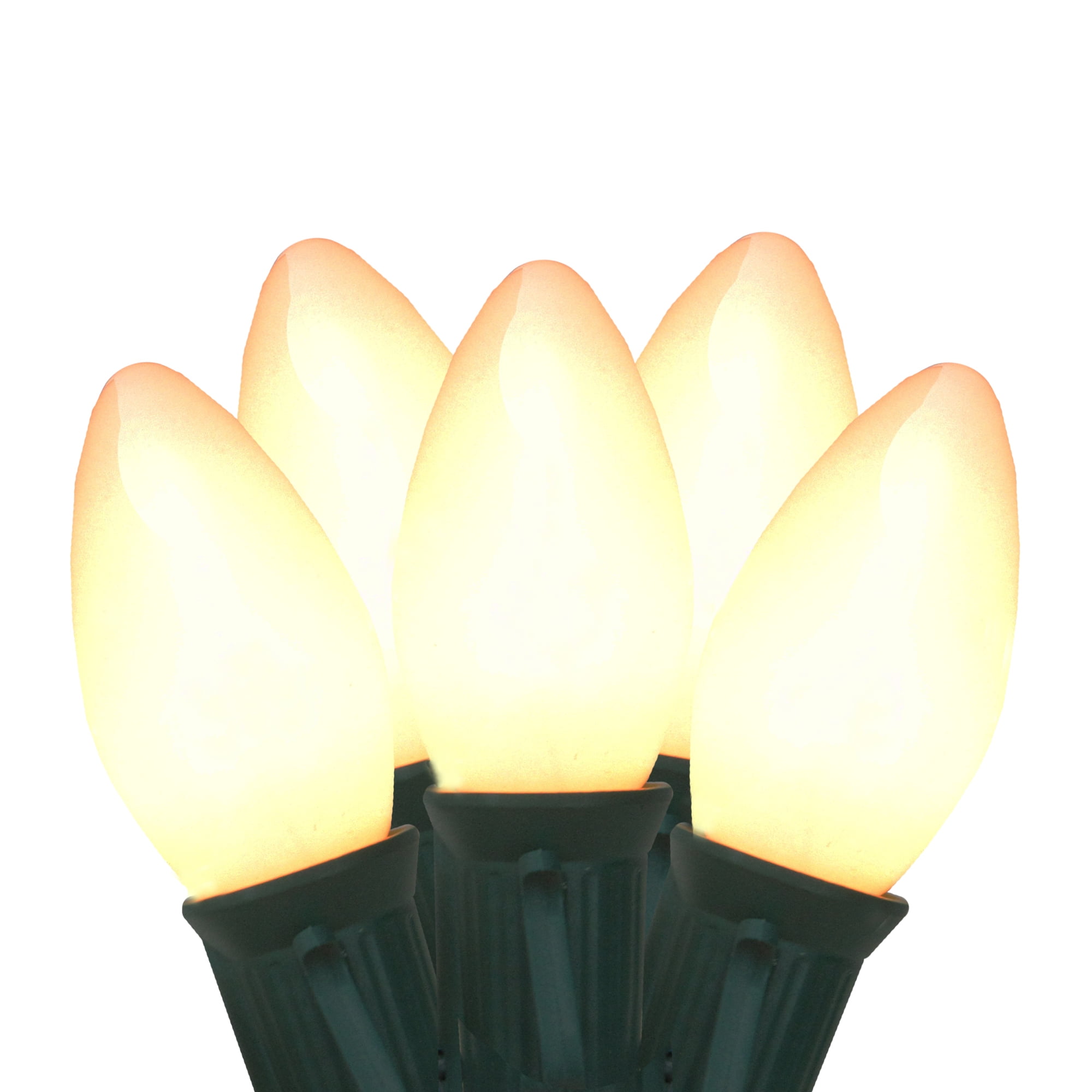 Northlight Opaque C9 Christmas String Lights - Clear White - 24' Green Wire - 25ct