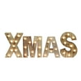 thumbnail image 1 of Northlight 26.5" Brown Battery Operated LED Lighted "XMAS" Wall Decor, 1 of 3
