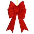 thumbnail image 1 of Northlight 26" LED Lighted Red Tinsel Bow Christmas Decoration, 1 of 6
