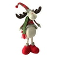 thumbnail image 1 of 28.5" Red and Green Plaid 2 Leg Standing Deer, 1 of 3