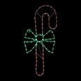 thumbnail image 1 of Northlight 28" Green and White LED Lighted Candy Cane with Bow Christmas Window Silhouette, 1 of 6