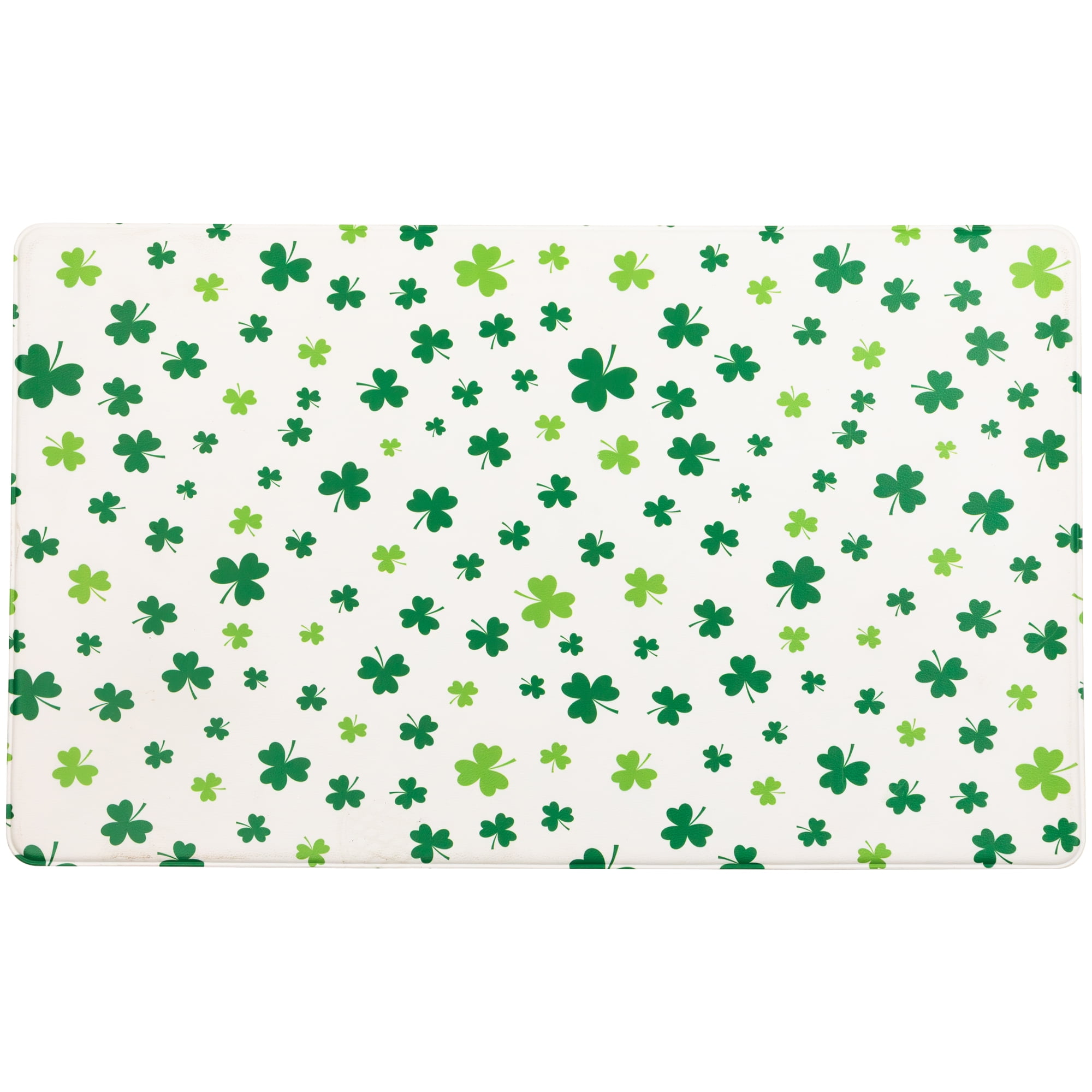 Northlight St. Patrick's Day Shamrocks Kitchen Floor Comfort Mat - 29.5"