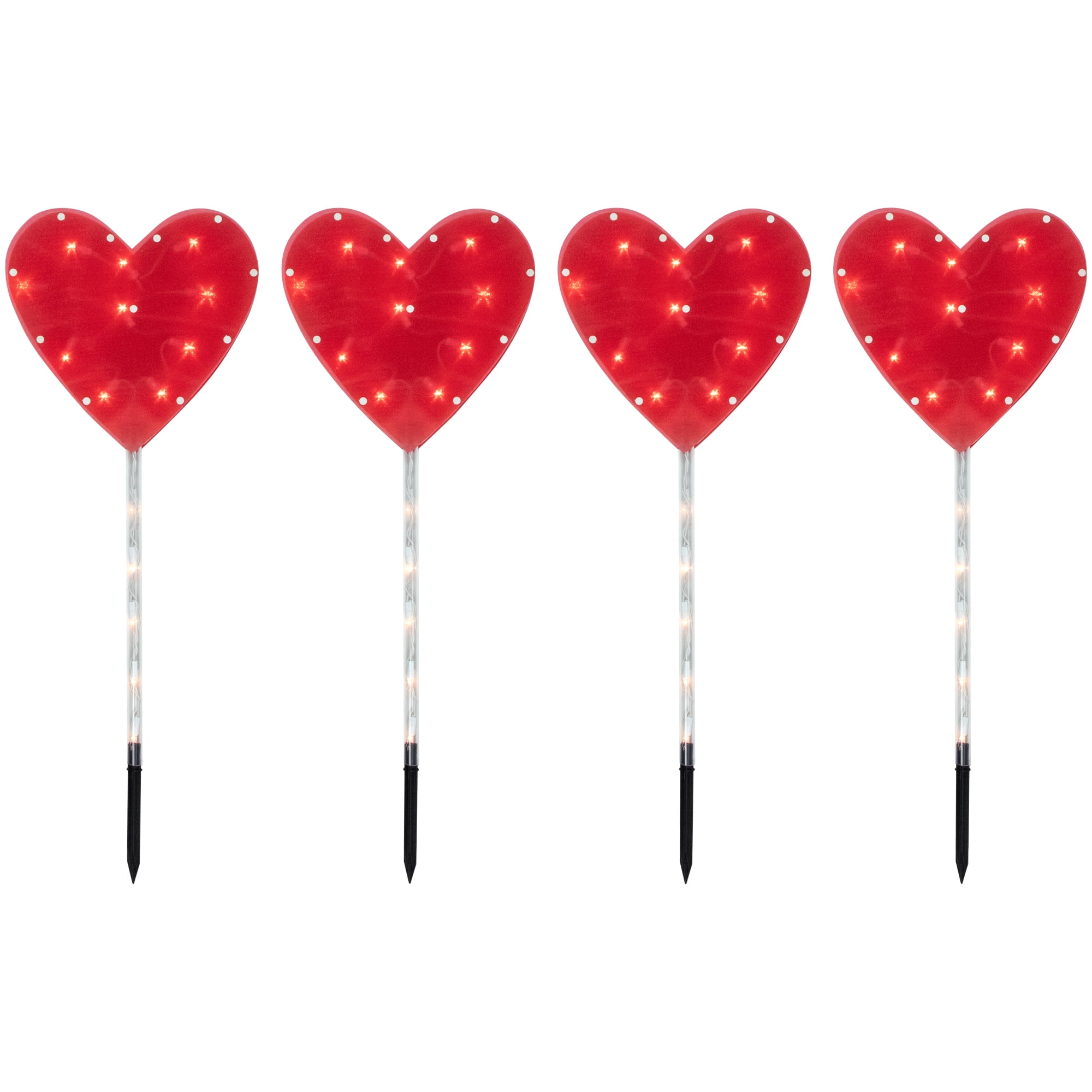 Northlight 29" Decorative Plastic and Glass Garden Stakes (4 Pieces)
