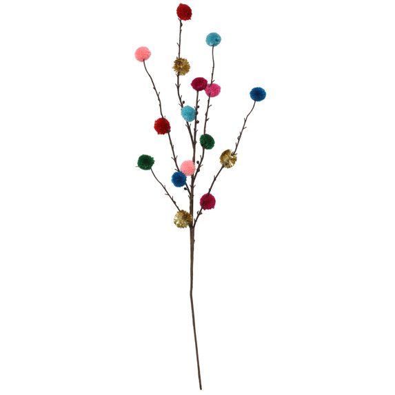 Northlight 29" Multi Colored Pom Pom Bohemian Christmas Spray