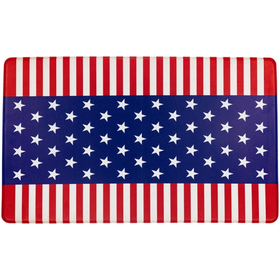 Northlight 29" Stars and Stripes Americana Kitchen Comfort Mat