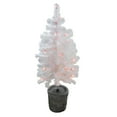 thumbnail image 1 of Northlight 3.5' Prelit Artificial Christmas Tree Potted Flocked - Clear Lights, 1 of 2
