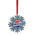thumbnail image 1 of 3.5" Silver and Blue Pepsi Logo Snowflake Christmas Ornament, 1 of 2