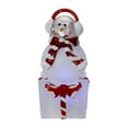 thumbnail image 1 of 3.75" LED Lighted Color Changing Snowman with Ear Muffs Christmas Table Top Decoration, 1 of 3