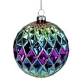 thumbnail image 1 of Northlight Glittered Harlequin Christmas Glass Ball Ornament - 3.75" - Rainbow, 1 of 5