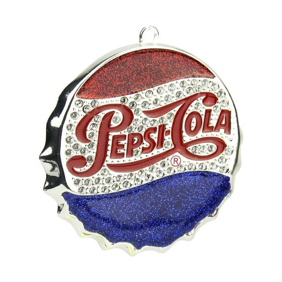 Northlight 3" Blue and Red "PEPSI COLA" Bottle Cap Logo Christmas Ornament