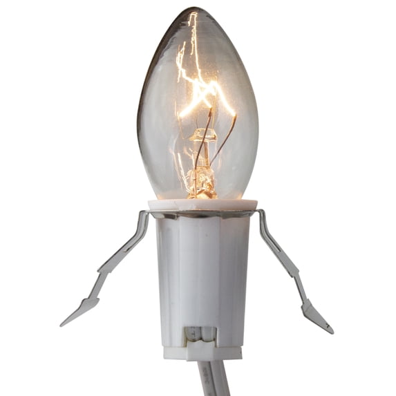 Northlight C7 Christmas Light Set - Clear - 8' White Wire - 3ct