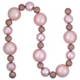 thumbnail image 1 of Northlight 3-Finish Shatterproof Ball Christmas Garland - 6' x 4" - Pink - Unlit, 1 of 6
