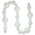 thumbnail image 1 of Northlight 3-Finish Shatterproof Ball Christmas Garland - 6' x 4" - White - Unlit, 1 of 5