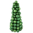 thumbnail image 1 of Northlight 3-Finish Shatterproof Ball Christmas Tree with Tinsel - 15.75" - Green, 1 of 7