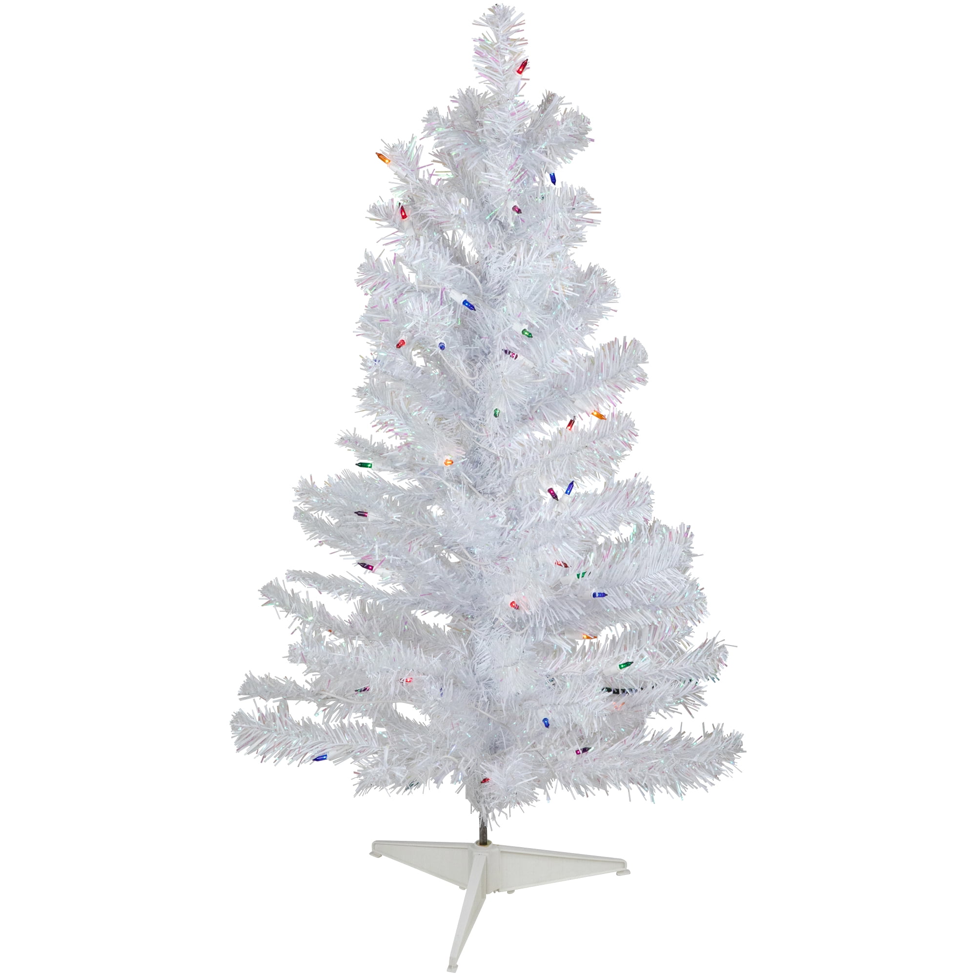 Northlight 4' Pre-lit White Iridescent Pine Artificial Christmas Tree -  Clear Lights, 1.0000 - Fry's Food Stores