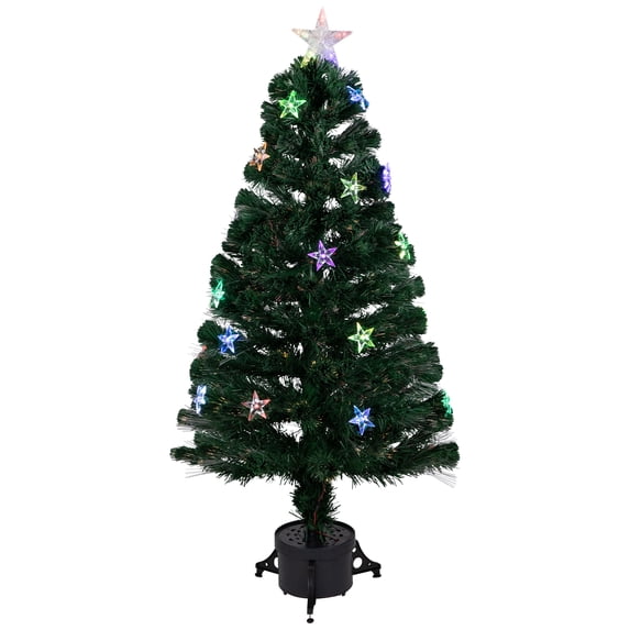 Northlight 3' Prelit Artificial Christmas Tree Fiber Optic with Stars