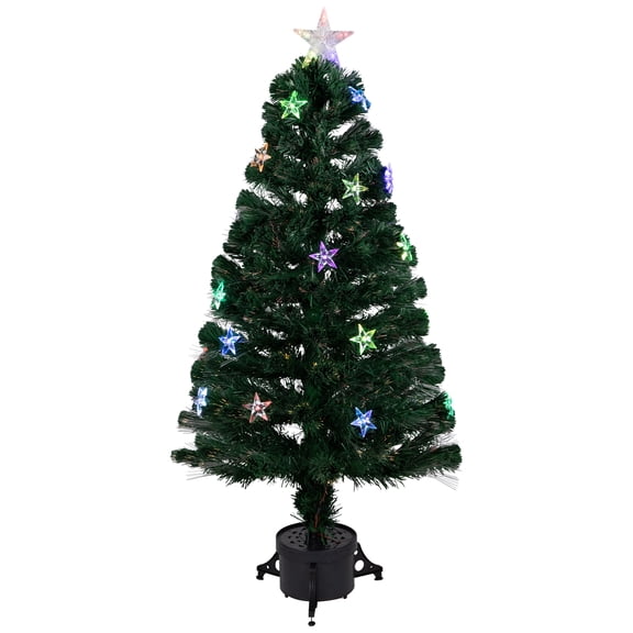 Northlight 3' Prelit Artificial Christmas Tree Fiber Optic with Stars