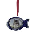 thumbnail image 1 of Northlight 3" Regal Shiny Silver-Plated "Best Cat" Fish Picture with European Crystals Christmas, 1 of 1