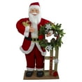 thumbnail image 1 of Northlight 3' Santa Claus Holding a Wooden Sleigh "Welcome" Christmas Sign, 1 of 5