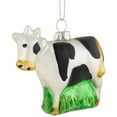 thumbnail image 1 of Northlight 3" White and Black Cow Glass Christmas Ornament, 1 of 6