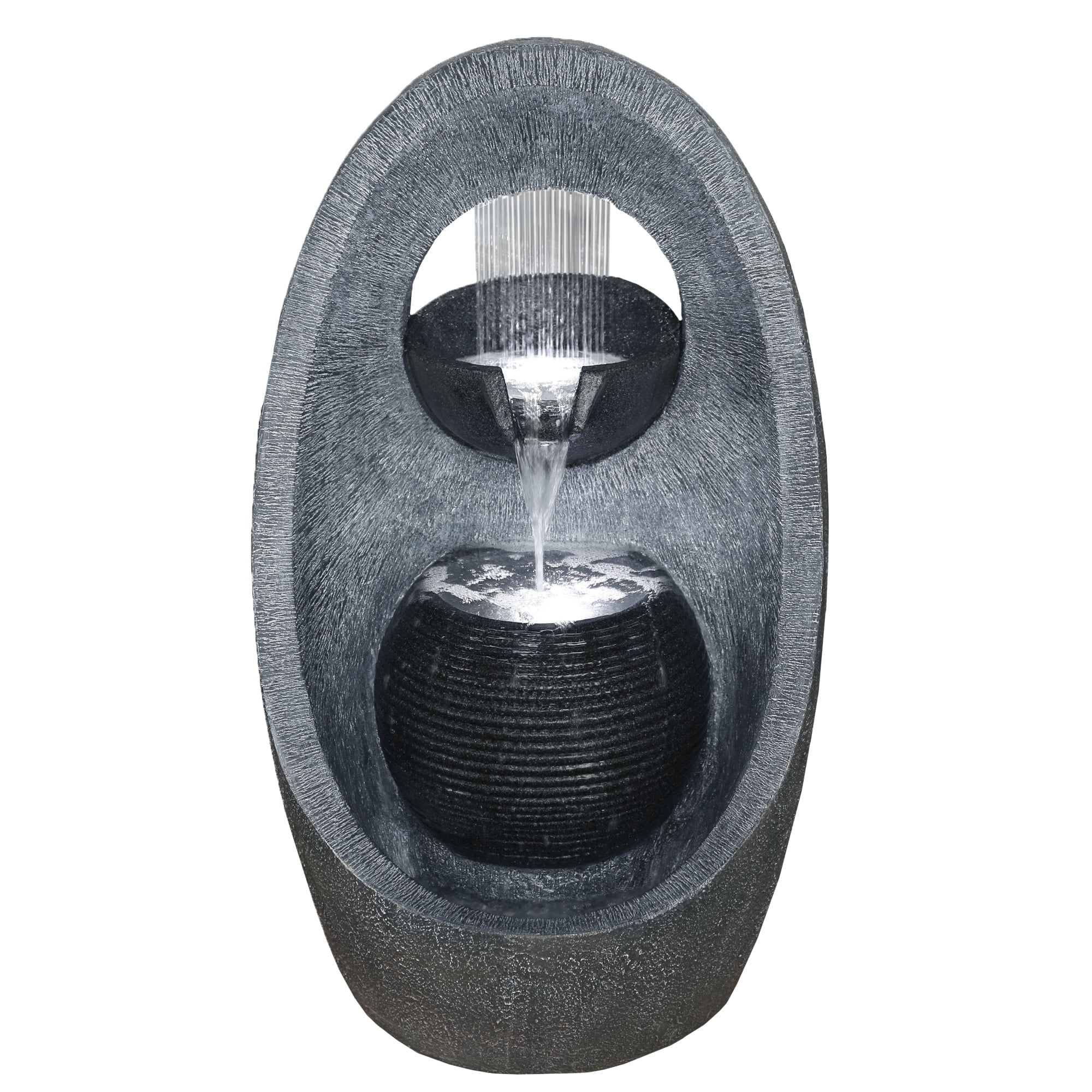 Northlight 30" LED Modern Style Outdoor Garden Water Fountain