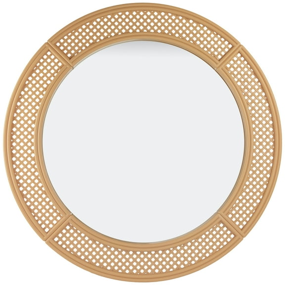 Northlight 30" Round Woven Style Wall Mirror