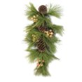 thumbnail image 1 of Northlight 30" Unlit Green Pine Needles, Pinecones and Golden Antlers Christmas Teardrop Swag, 1 of 1