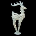 thumbnail image 1 of Northlight 30" White and Silver Battery Operated LED Lighted Reindeer Christmas Decor, 1 of 2