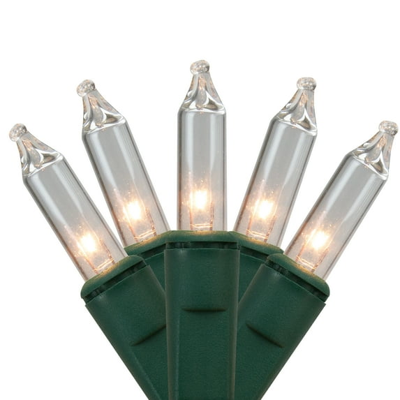 Northlight Mini Christmas Lights - Clear - 60' Green Wire - 300ct