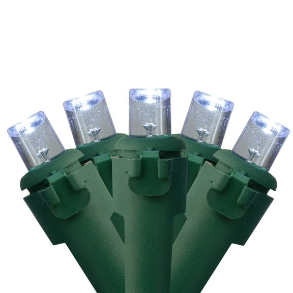 Northlight LED Wide Angle Mini Christmas Lights - Pure White - 75.75' Green Wire - 300ct