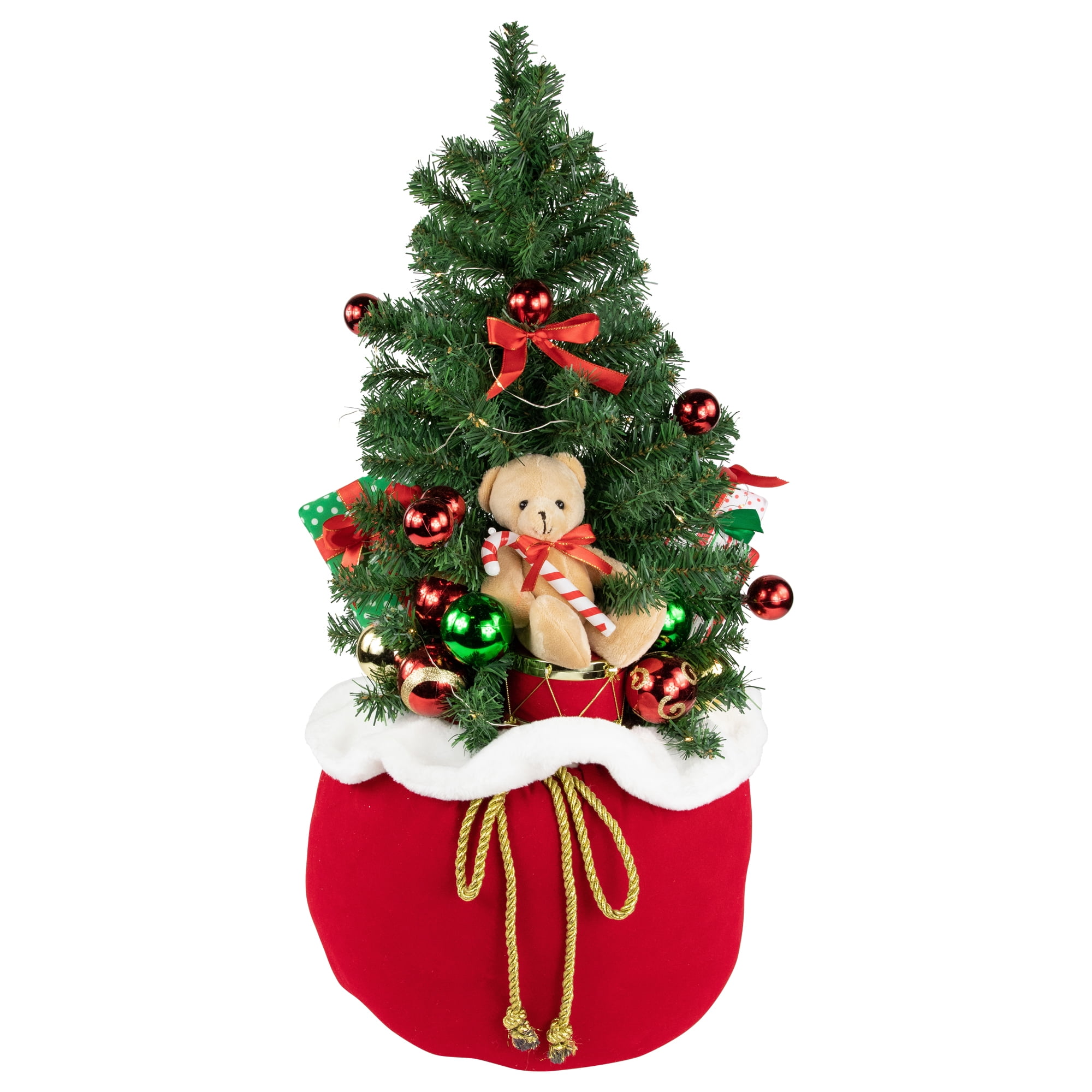 Northlight 32" LED Lighted Santa's Christmas Gift Sack Decoration