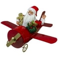 thumbnail image 1 of Northlight 32" Waving Santa Delivering Presents on a Plane Christmas Decoration, 1 of 5