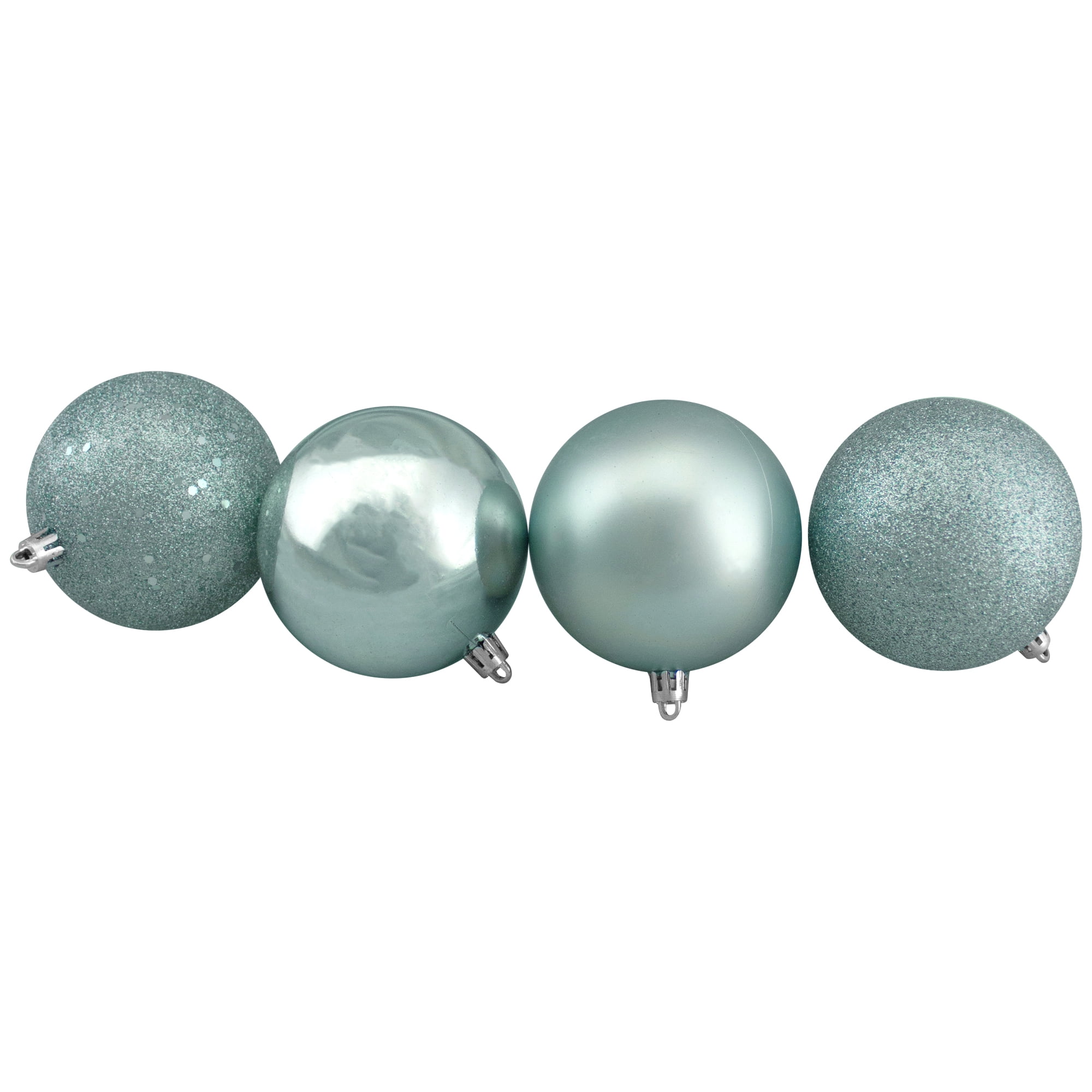 Mermaid Blue Shatterproof Plastic Christmas Ball Ornament Set