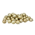 thumbnail image 1 of Northlight Matte Shatterproof Christmas Ball Ornaments 3.25" (80mm) - Champagne Gold - 32ct, 1 of 3