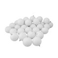 thumbnail image 1 of 32ct Winter White Shatterproof Matte Christmas Ball Ornaments 3.25" (80mm), 1 of 3
