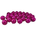 thumbnail image 1 of 32ct Magenta Pink Shatterproof Shiny Christmas Ball Ornaments 3.25" (80mm), 1 of 4
