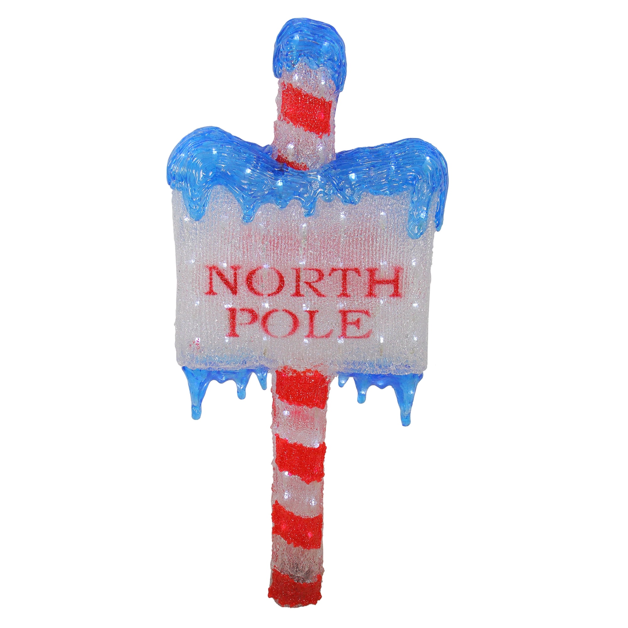 Northlight 33" LED Lighted Commercial Grade Acrylic "North Pole" Christmas Sign Display Decoration