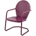 thumbnail image 1 of Northlight 34-Inch Outdoor Retro Tulip Steel Armchair, Purple, 1 of 6