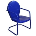 thumbnail image 1 of 34-Inch Outdoor Retro Tulip Armchair, Blue, 1 of 5