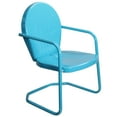 thumbnail image 1 of Northlight 34" Outdoor Retro Metal Tulip Armchair, Sky Blue, 1 of 4