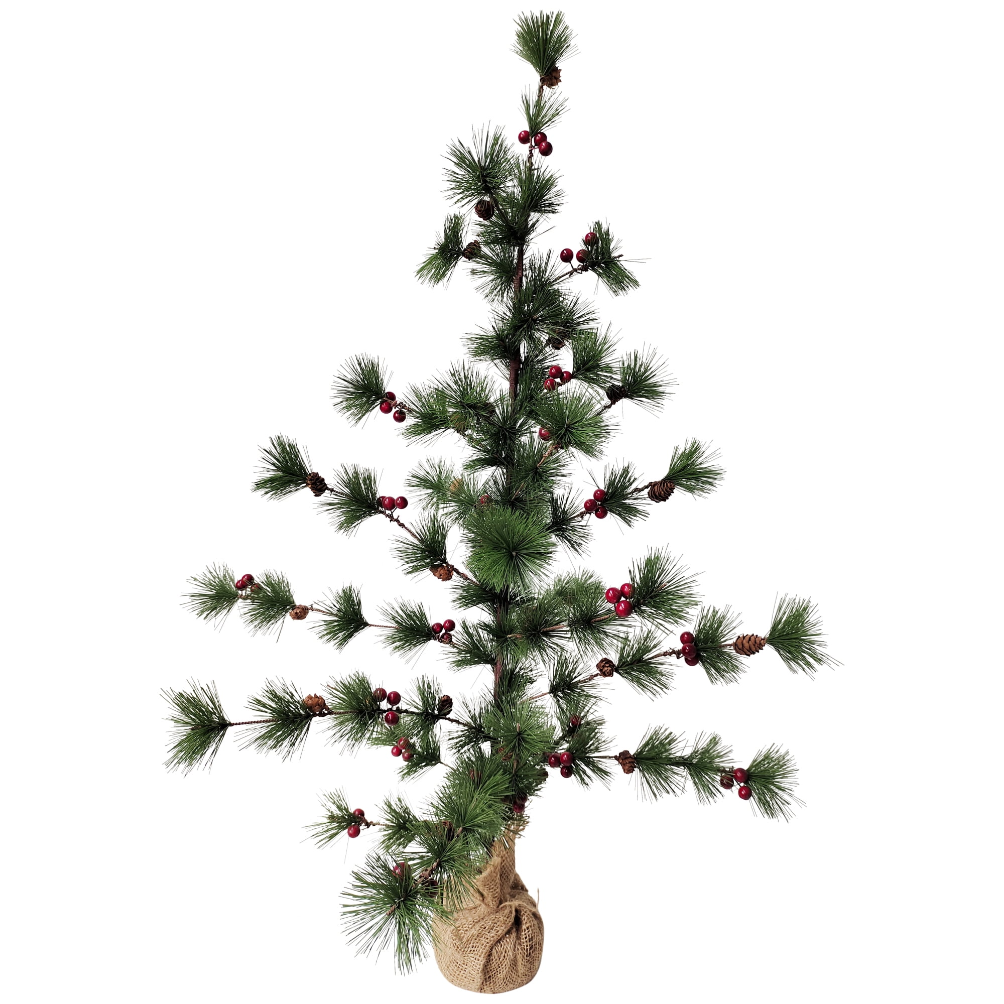 Rustic Winter Berry Pine Cone 35" Potted Christmas Tree