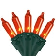 thumbnail image 1 of Northlight Mini Incandescent Christmas Lights - Orange - 7' Green Wire - 35ct, 1 of 3