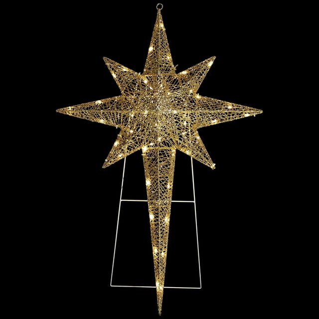 Northlight 36" LED Lighted Gold Star of Bethlehem Outdoor Christmas